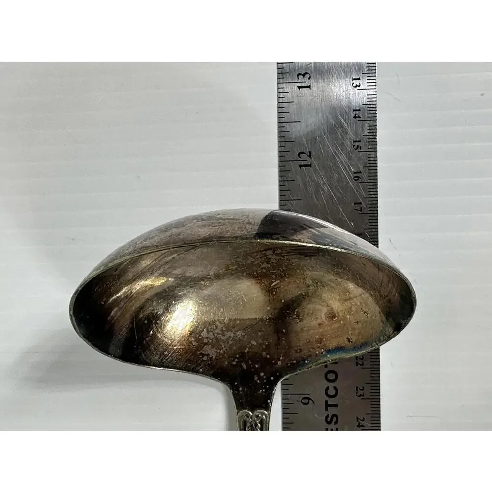 Vintage Rogers‎ Bros Triple Large Silver Plate Soup Spoon Ladle 11